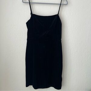 Urban Outfitters Strappy Black Velvet Dress